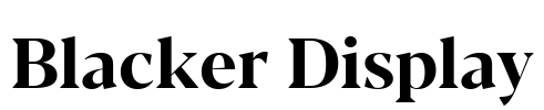 Blacker Display Font Image