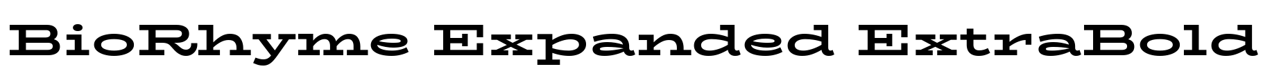 BioRhyme Expanded ExtraBold Font Image
