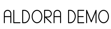 ALDORA DEMO Font Image