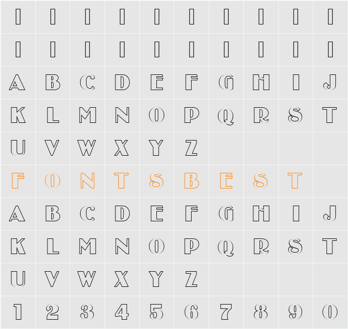 BinnerOutP Character Map