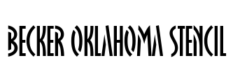Becker Oklahoma Stencil Font Image