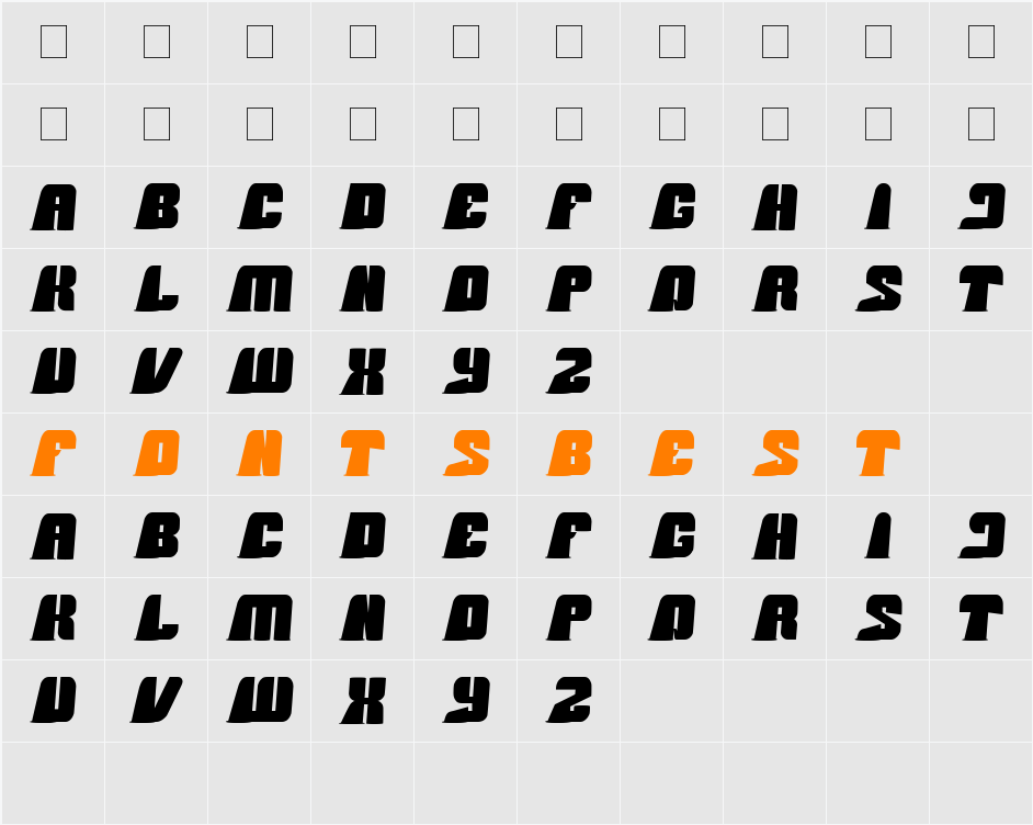 black mamba Character Map
