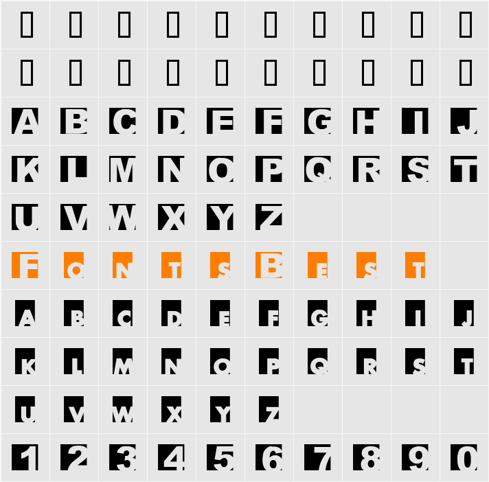 BIGARIAL Character Map