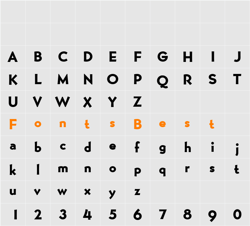 Bernhard Gothic BQ Character Map