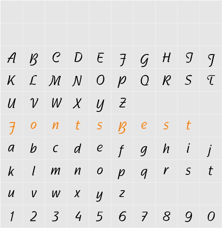 ATNadianne-MediumCondensed Character Map