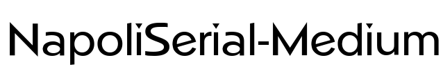 NapoliSerial-Medium Font Image
