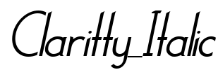 Claritty_Italic Font Image