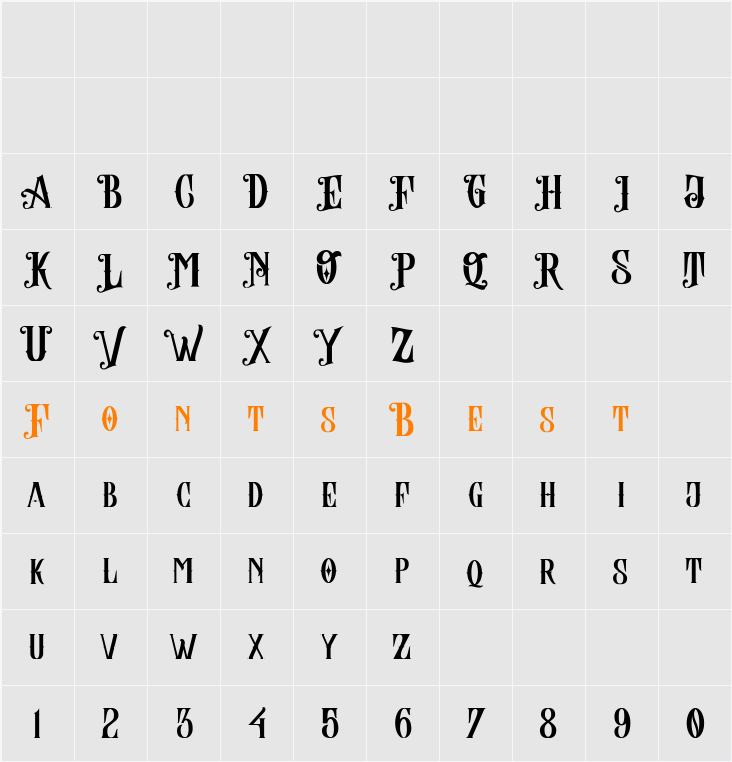 ABHINAYA Free Version Character Map
