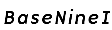 BaseNineI Font Image