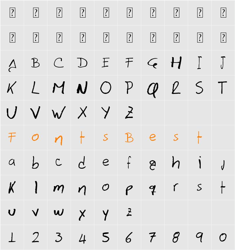 Davidcito Character Map