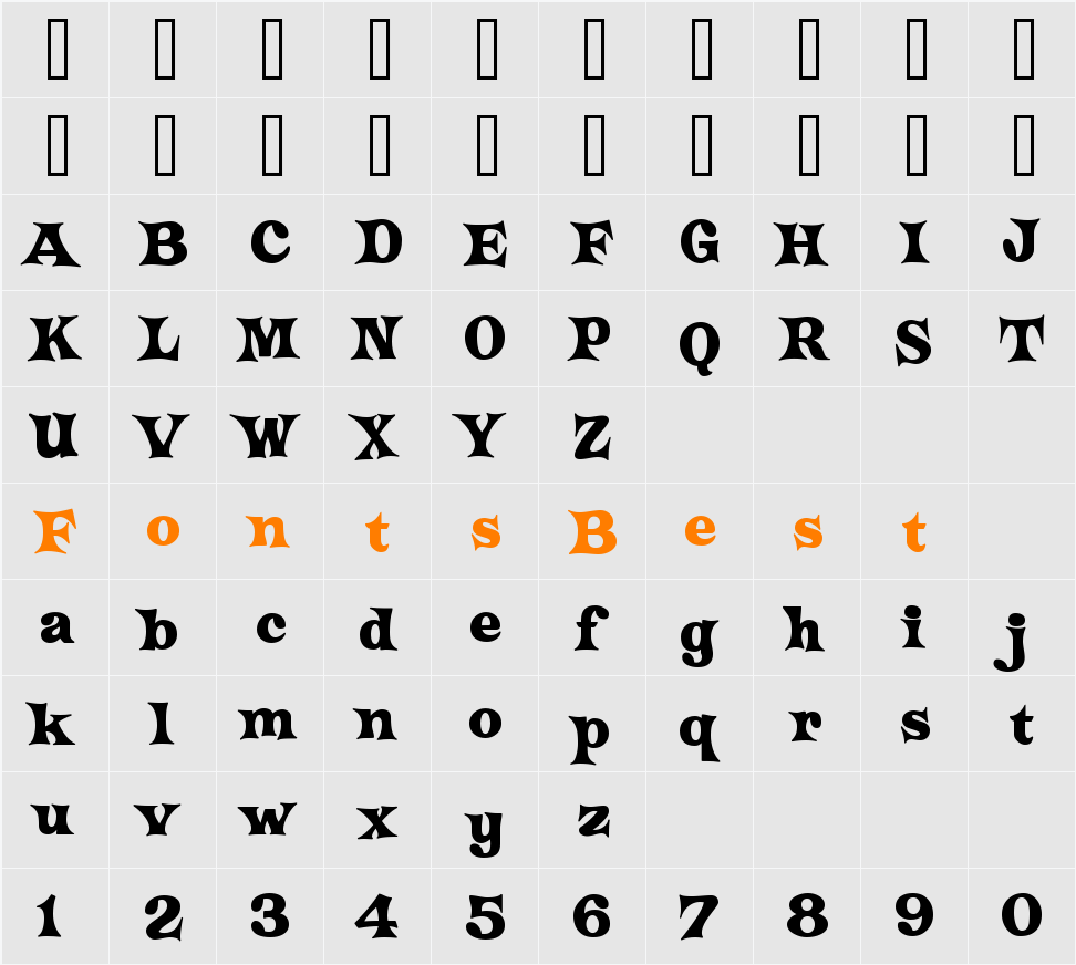 Crazy Harold Character Map