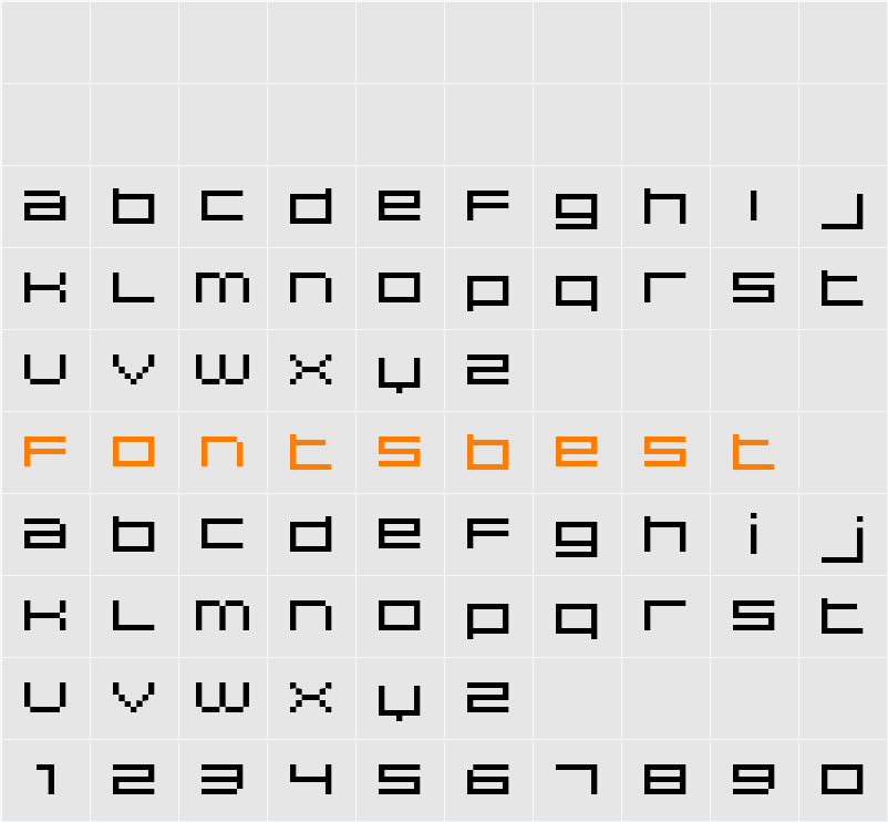 DS Hiline Character Map