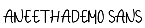 Aneethademo Sans Font Image