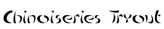 Chinoiseries Tryout Font Image