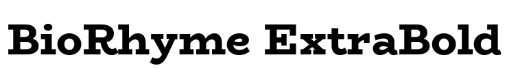 BioRhyme ExtraBold Font Image
