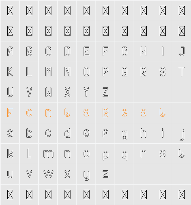 AXTON DEMO Stroke Character Map