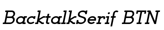 BacktalkSerif BTN