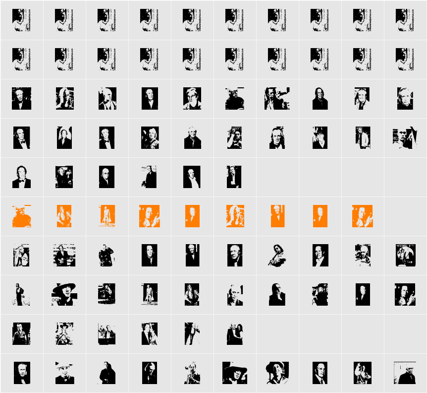 David Carradine Character Map
