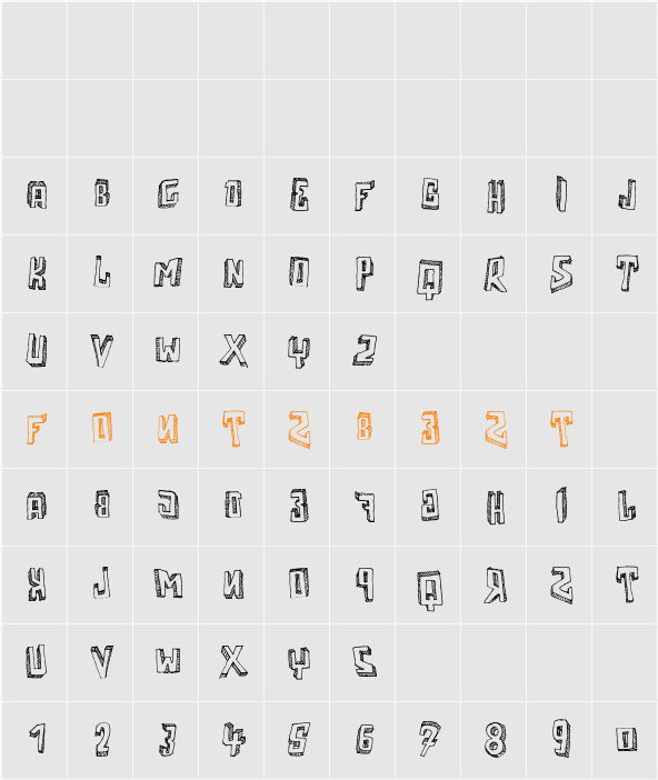Motherfunker Character Map