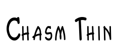 Chasm Thin Font Image