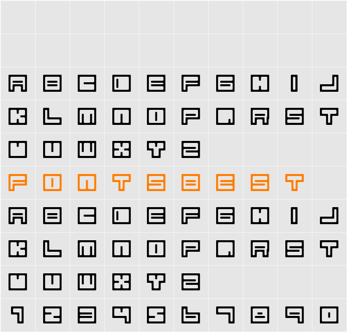 Bim Character Map