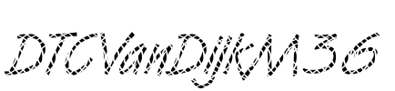 DTCVanDijkM36 Font Image