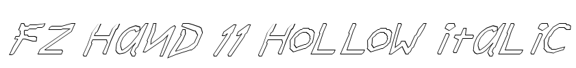 FZ HAND 11 HOLLOW ITALIC