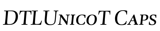DTLUnicoT Caps Font Image