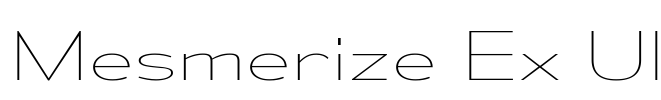 Mesmerize Ex Ul Font Image