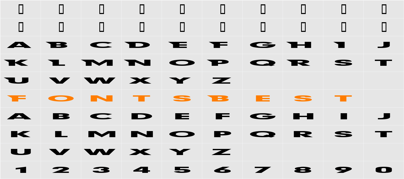 First Blind Character Map