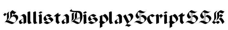 BallistaDisplayScriptSSK Font Image