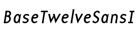 BaseTwelveSansI Font Image