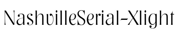 NashvilleSerial-Xlight Font Image