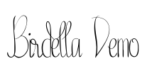 Birdella Demo Font Image
