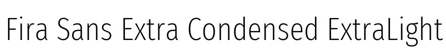 Fira Sans Extra Condensed ExtraLight