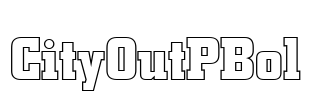 CityOutPBol Font Image