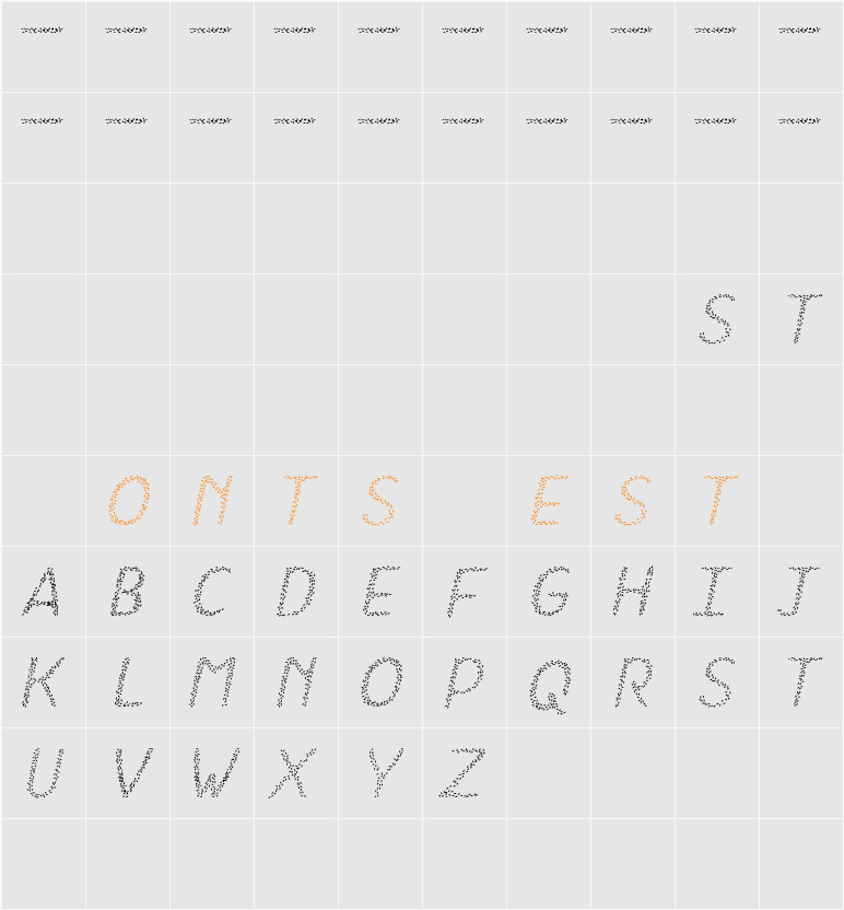 HKH Spring Buds Italic  Character Map