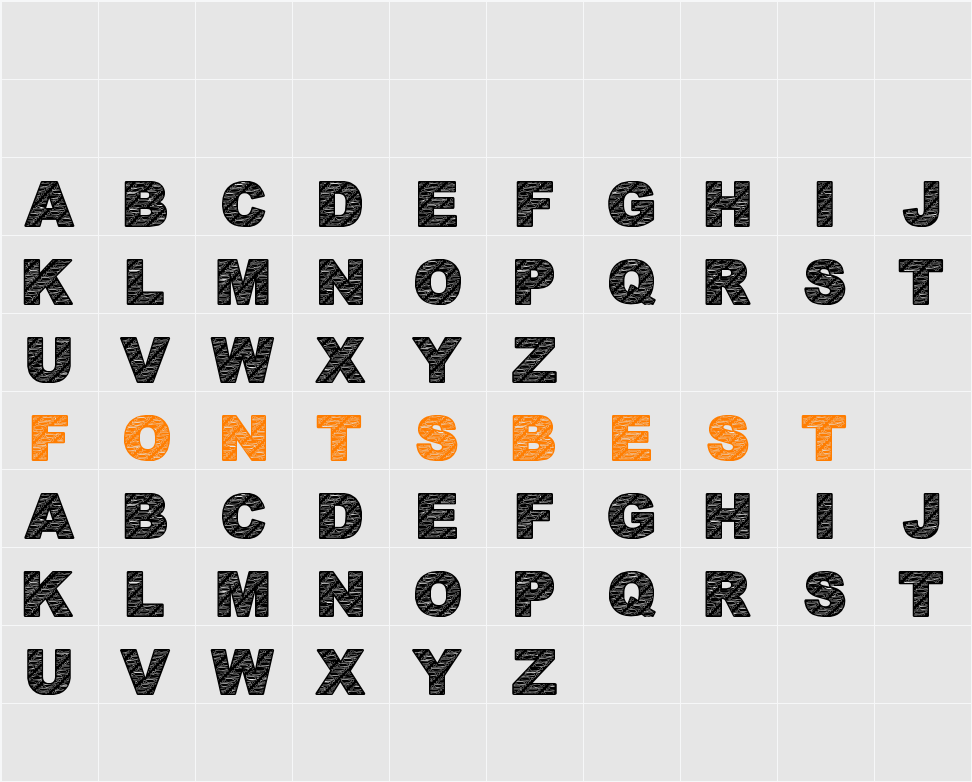 BatikFont1 Character Map