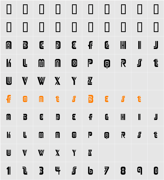 Adriator Character Map