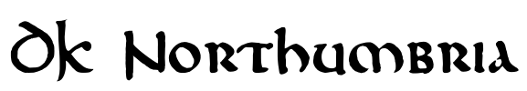 DK Northumbria Font Image