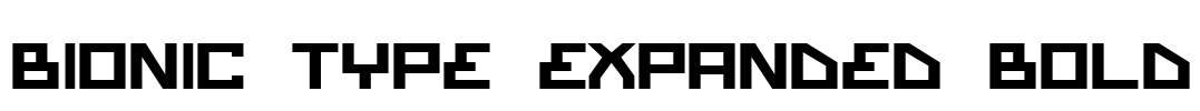 Bionic Type Expanded Bold Font Image