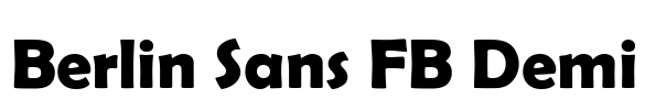 Berlin Sans FB Demi Font Image