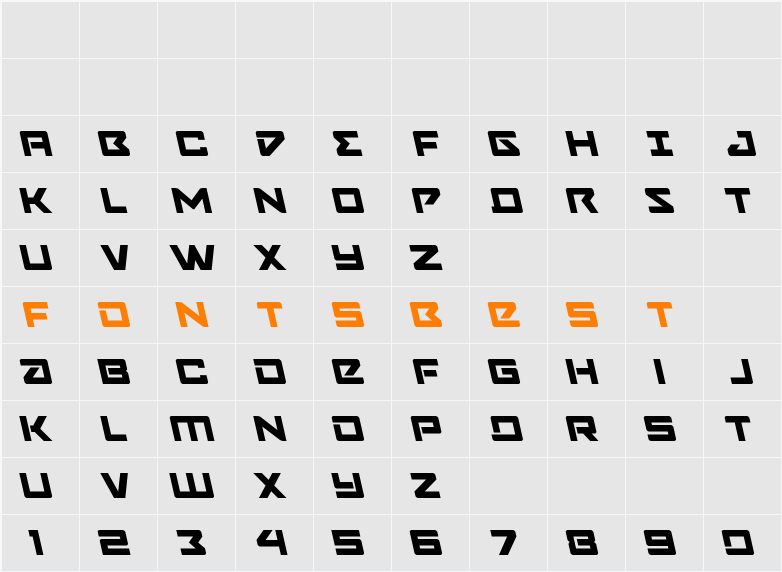 Navy Cadet Leftalic Character Map