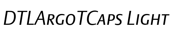 DTLArgoTCaps Light Font Image