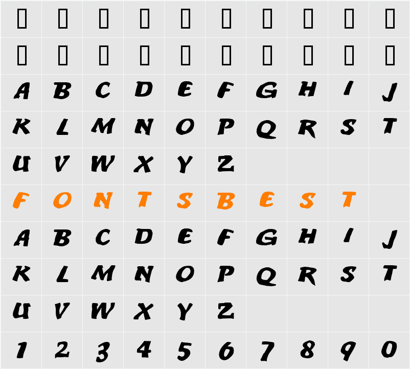 An ode to noone Character Map
