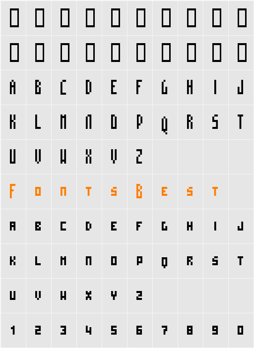 MosaicoSC Character Map