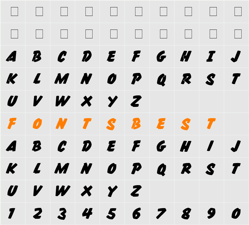 CC Thrills Character Map