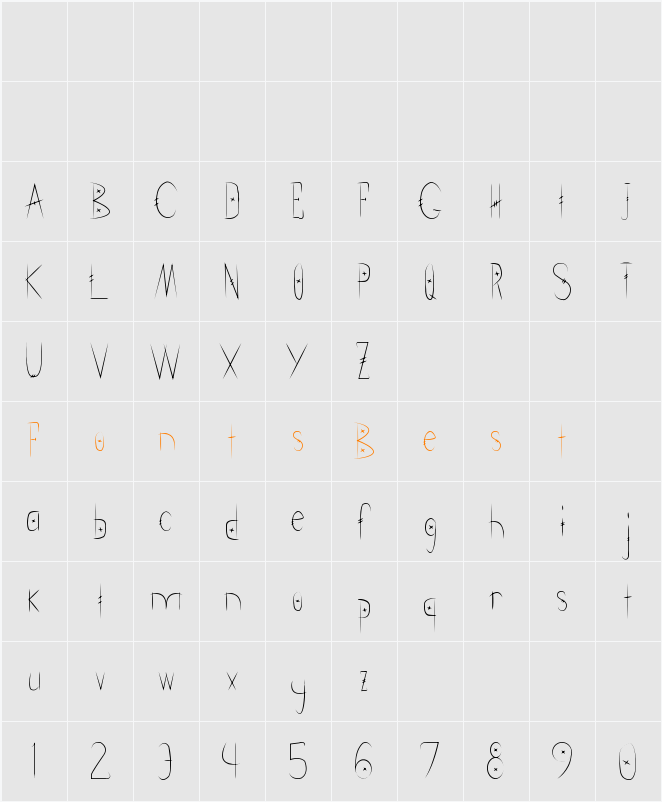 FishBones Character Map