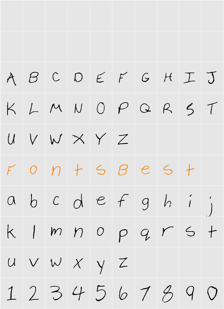 Cheyenne Hand Character Map