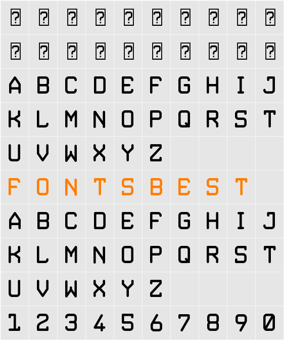 DYLOVA5TUFF Character Map